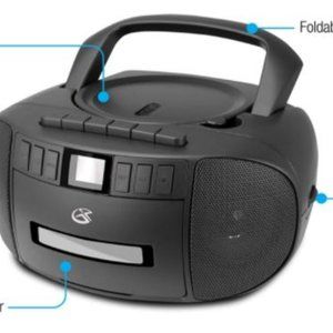 GPX Portable Am/FM Boombox with CD and Cassette